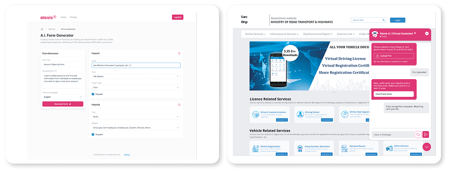 Screenshot of software